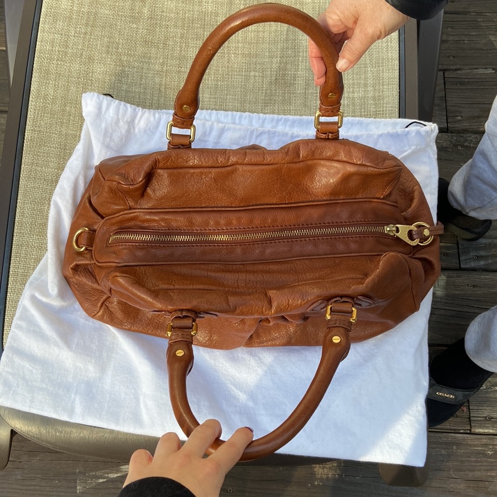 Marc Jacobs Cognac Brown Leather Shoulder Bag - Picture 10 of 16